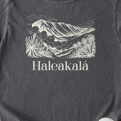 Haleakalā National Park Line Drawing Kids Cotton T-Shirt