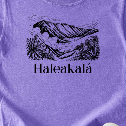 Haleakalā National Park Line Drawing Kids Cotton T-Shirt