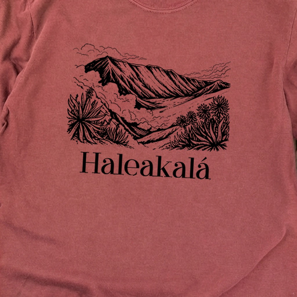 Haleakalā National Park Line Drawing Premium Long Sleeve