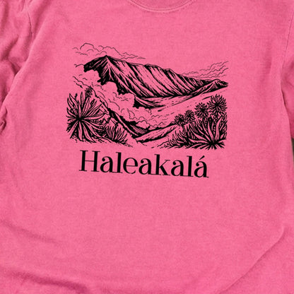 Haleakalā National Park Line Drawing Premium Long Sleeve