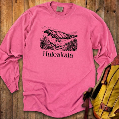 Haleakalā National Park Line Drawing Premium Long Sleeve