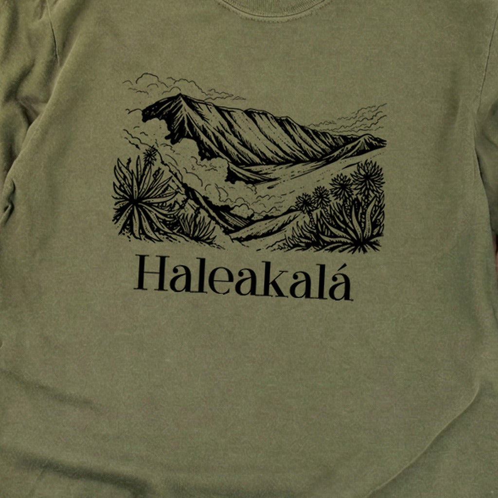Haleakalā National Park Line Drawing Premium Long Sleeve