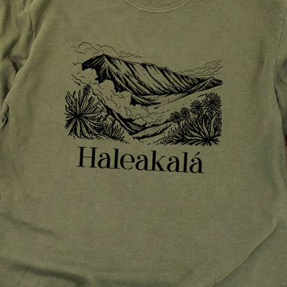 Haleakalā National Park Line Drawing Premium Long Sleeve