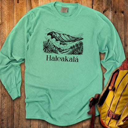 Haleakalā National Park Line Drawing Premium Long Sleeve