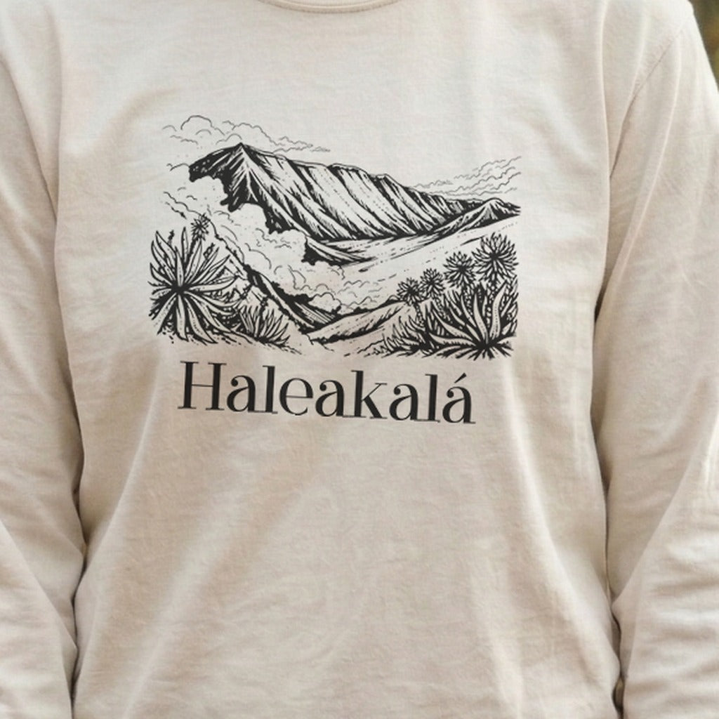 Haleakalā National Park Line Drawing Premium Long Sleeve