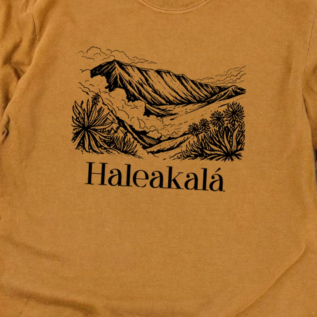 Haleakalā National Park Line Drawing Premium Long Sleeve