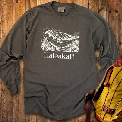 Haleakalā National Park Line Drawing Premium Long Sleeve