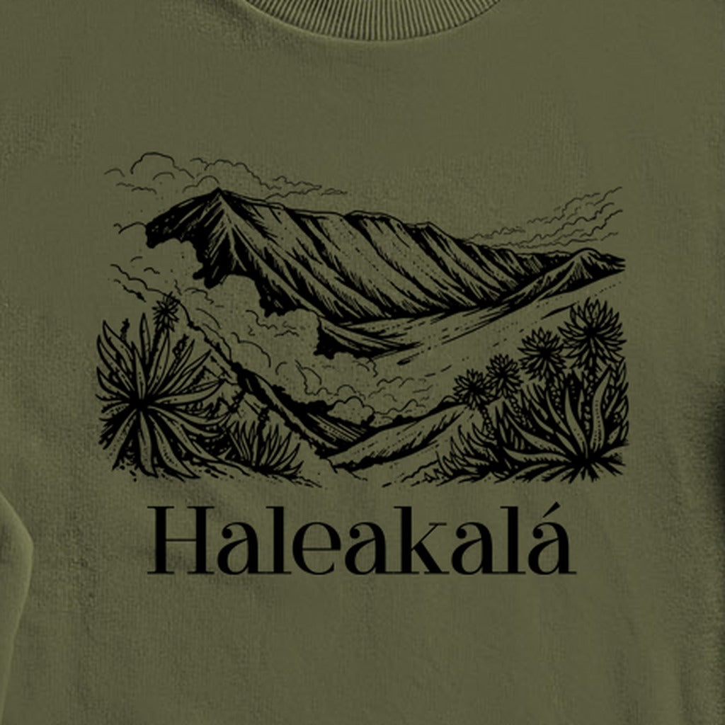 Haleakalā National Park Line Drawing Crewneck Sweatshirt