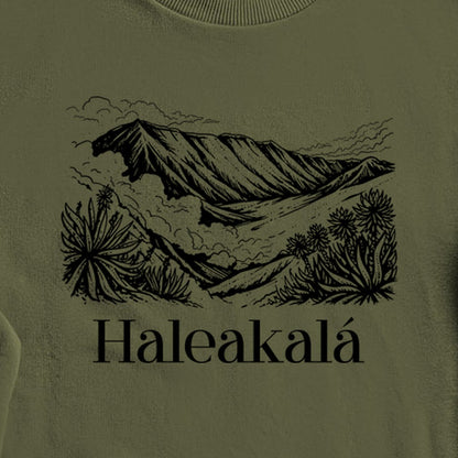 Haleakalā National Park Line Drawing Crewneck Sweatshirt