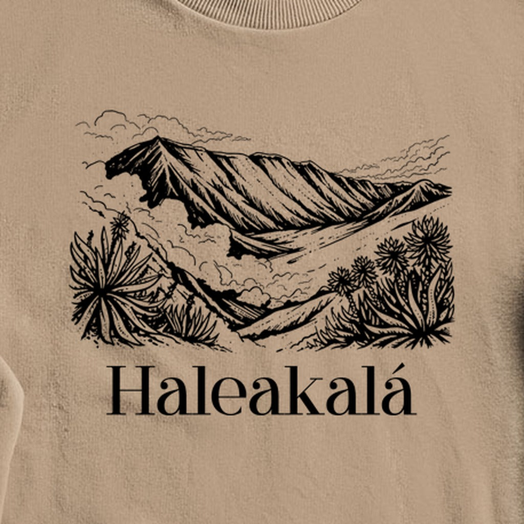 Haleakalā National Park Line Drawing Crewneck Sweatshirt
