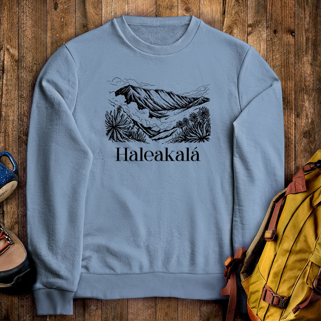 Haleakalā National Park Line Drawing Crewneck Sweatshirt