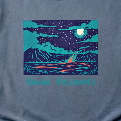 Hawaii Volcanoes at Night Cotton T-Shirt
