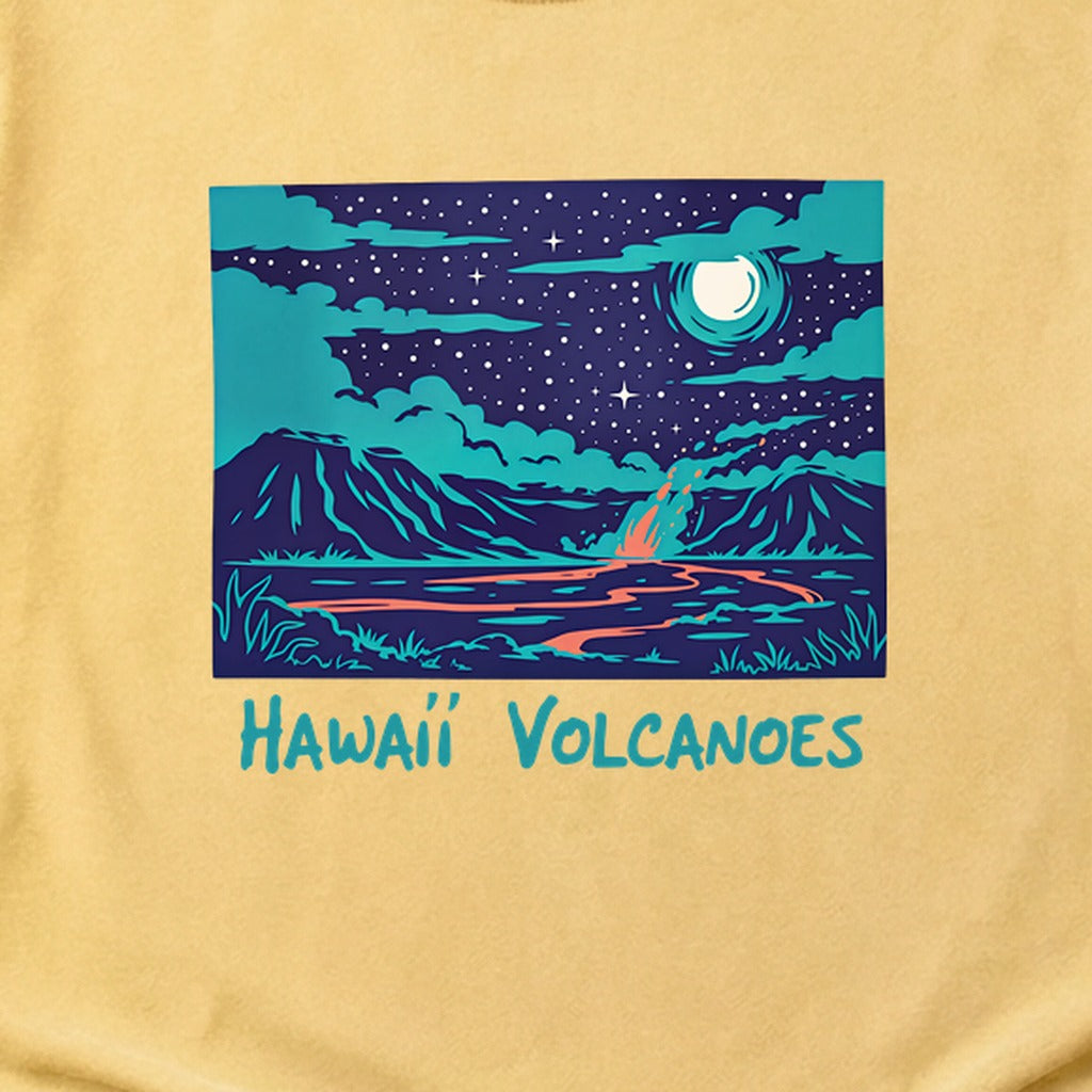 Hawaii Volcanoes at Night Cotton T-Shirt