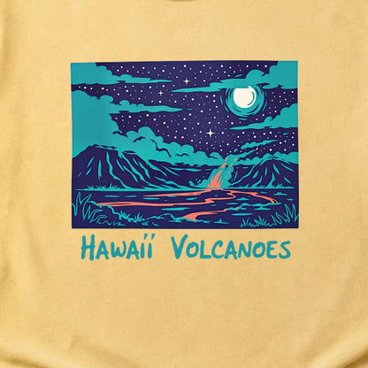Hawaii Volcanoes at Night Cotton T-Shirt