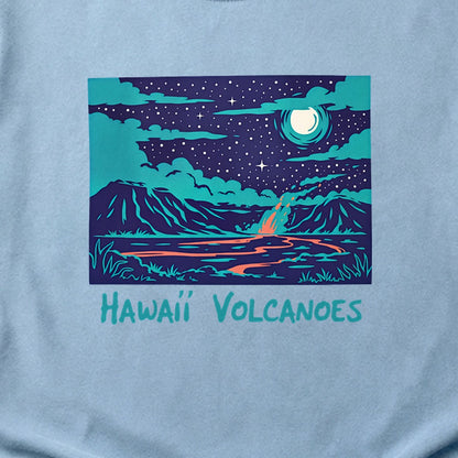 Hawaii Volcanoes at Night Cotton T-Shirt