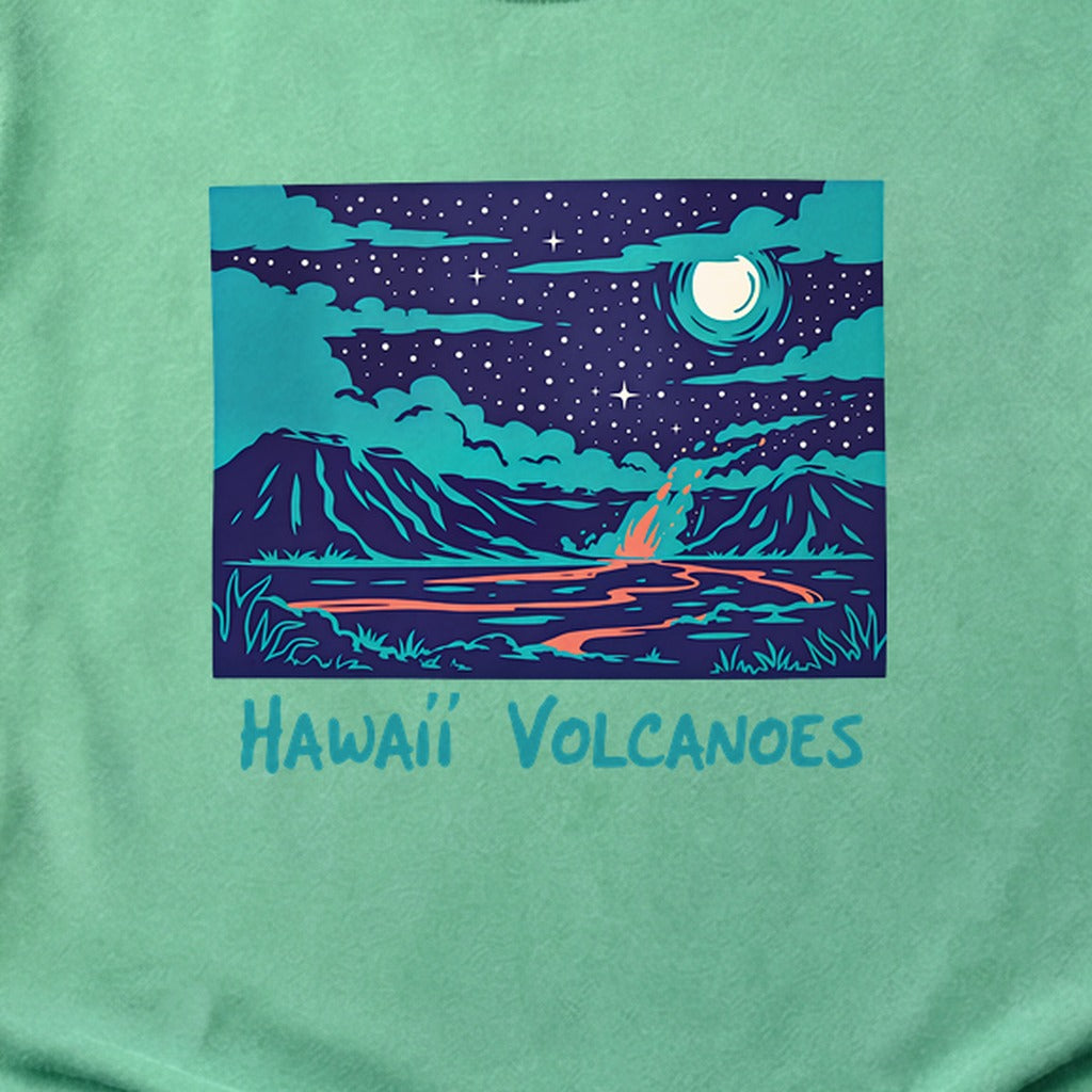 Hawaii Volcanoes at Night Cotton T-Shirt