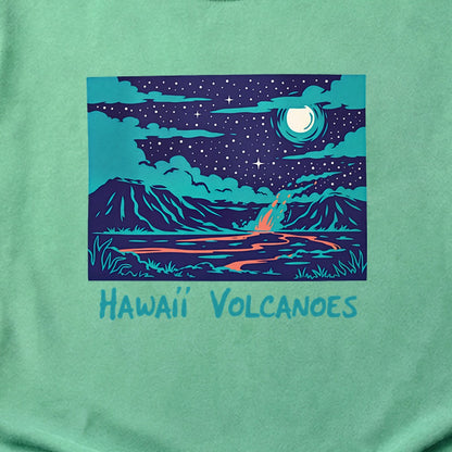 Hawaii Volcanoes at Night Cotton T-Shirt