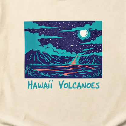 Hawaii Volcanoes at Night Cotton T-Shirt