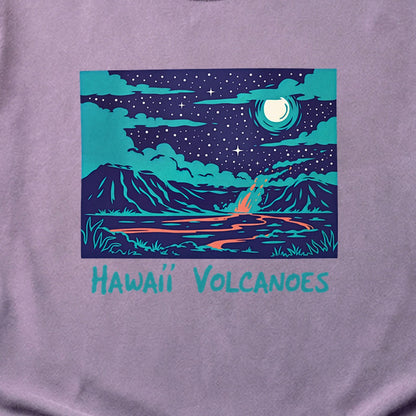 Hawaii Volcanoes at Night Cotton T-Shirt