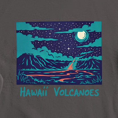 Hawaii Volcanoes at Night Crewneck Sweatshirt
