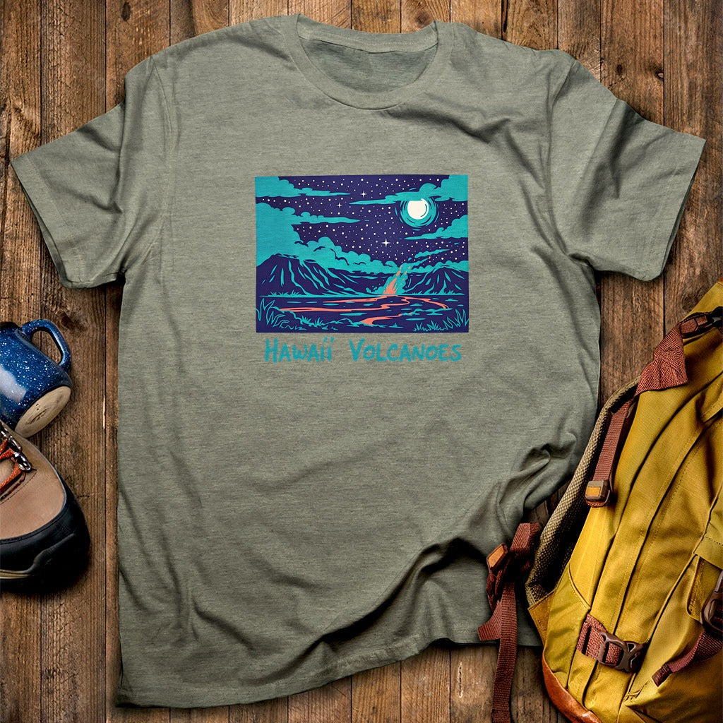 Hawaii Volcanoes at Night T-Shirt