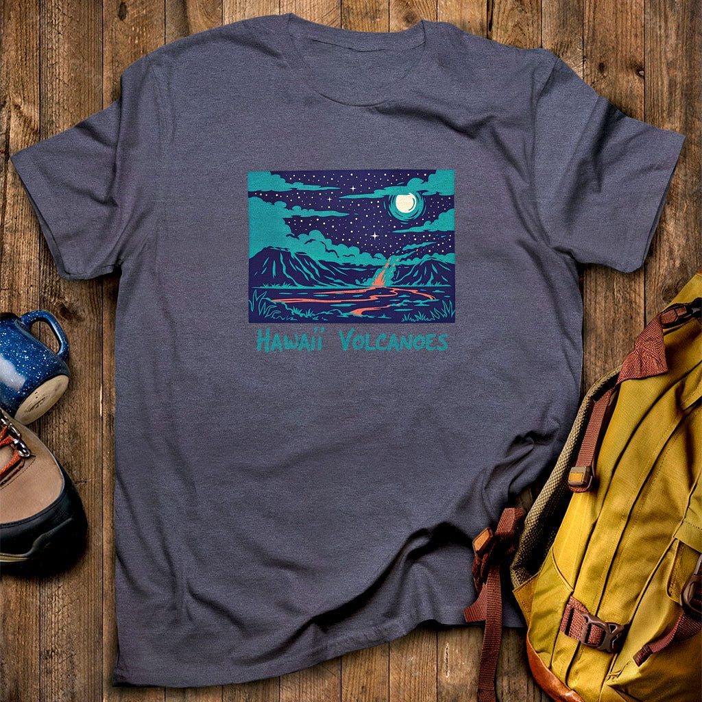 Hawaii Volcanoes at Night T-Shirt
