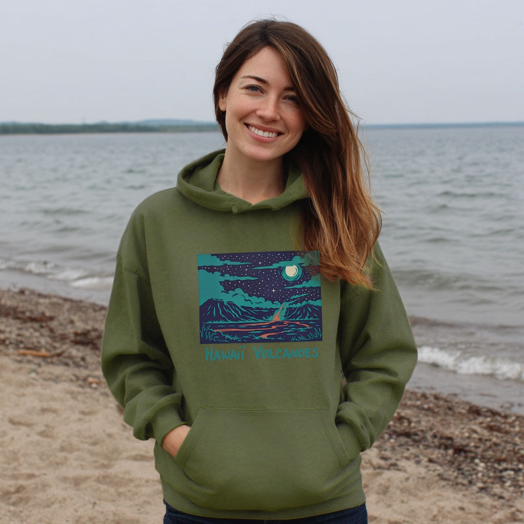 Hawaii Volcanoes at Night Hoodie