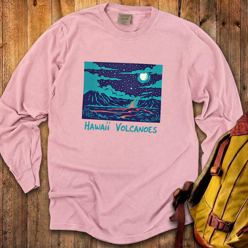 Hawaii Volcanoes at Night Premium Long Sleeve