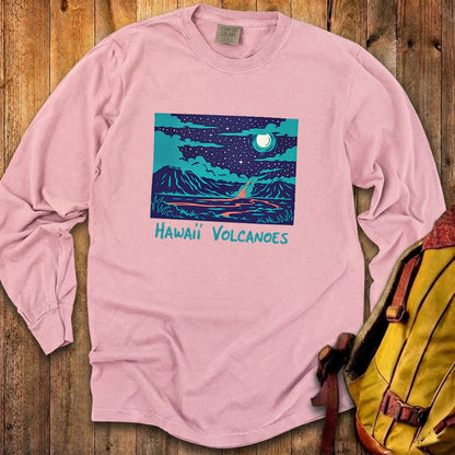 Hawaii Volcanoes at Night Premium Long Sleeve