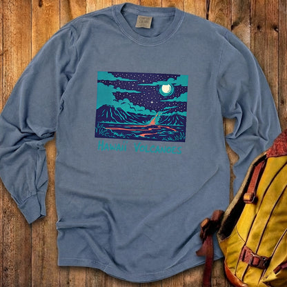 Hawaii Volcanoes at Night Premium Long Sleeve
