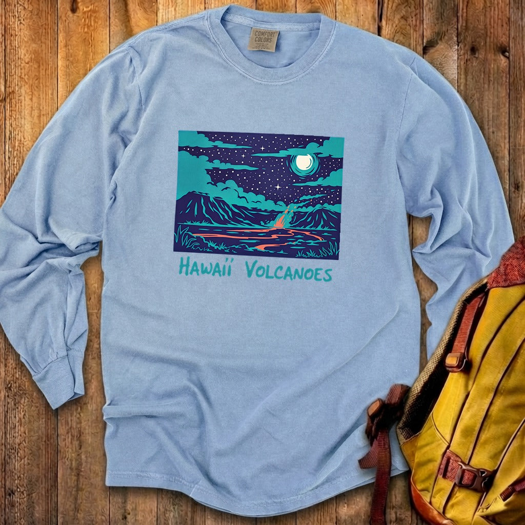 Hawaii Volcanoes at Night Premium Long Sleeve