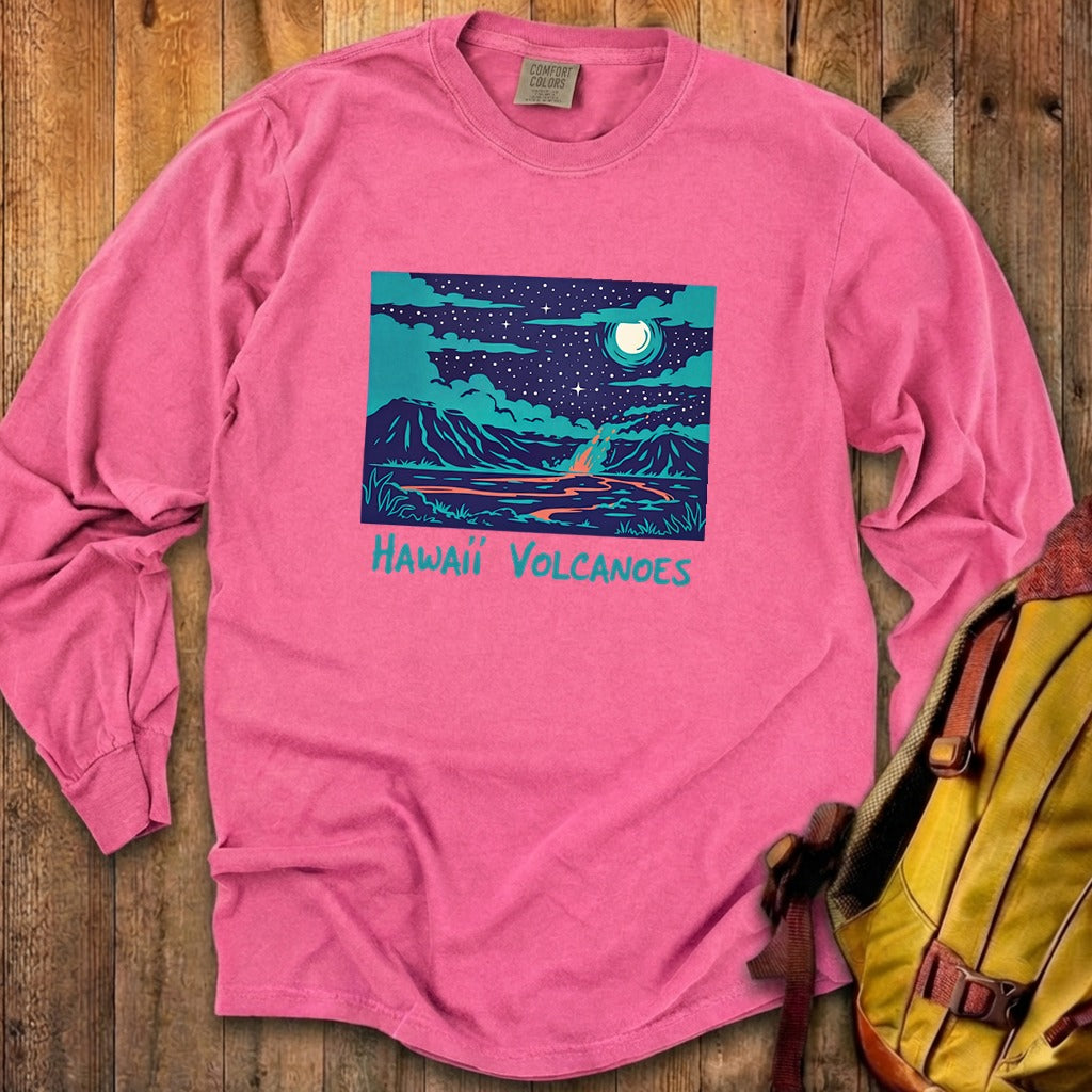 Hawaii Volcanoes at Night Premium Long Sleeve