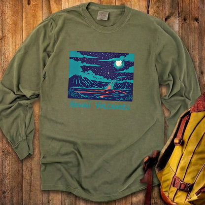 Hawaii Volcanoes at Night Premium Long Sleeve