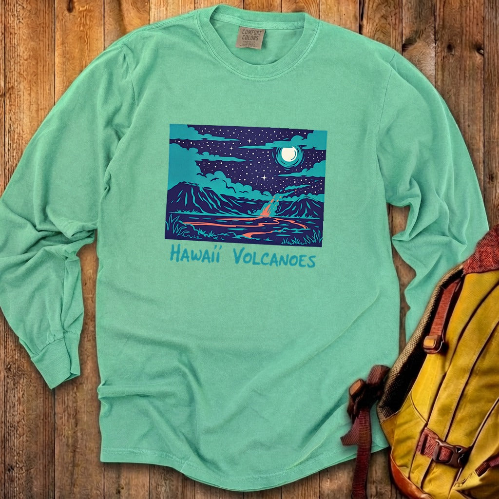 Hawaii Volcanoes at Night Premium Long Sleeve
