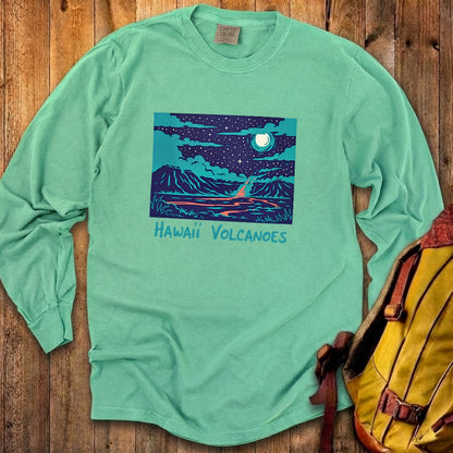 Hawaii Volcanoes at Night Premium Long Sleeve