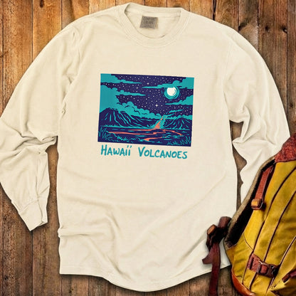 Hawaii Volcanoes at Night Premium Long Sleeve
