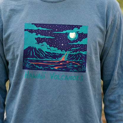 Hawaii Volcanoes at Night Premium Long Sleeve