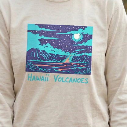 Hawaii Volcanoes at Night Premium Long Sleeve