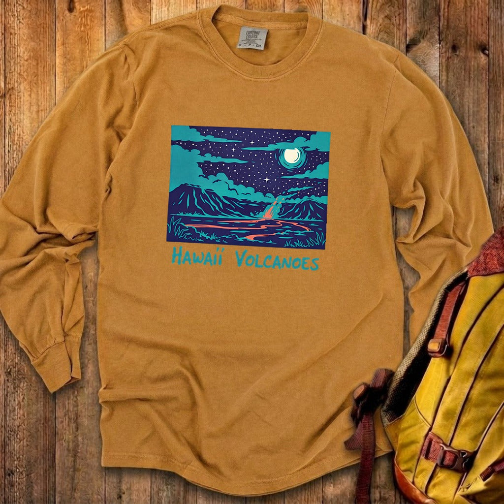 Hawaii Volcanoes at Night Premium Long Sleeve