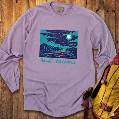 Hawaii Volcanoes at Night Premium Long Sleeve