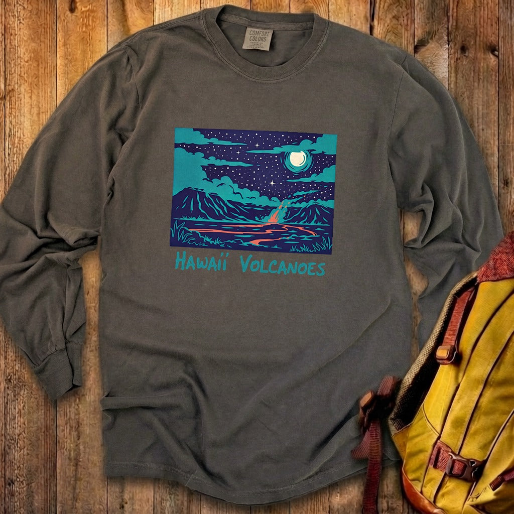 Hawaii Volcanoes at Night Premium Long Sleeve
