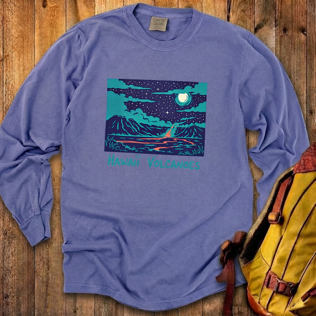 Hawaii Volcanoes at Night Premium Long Sleeve