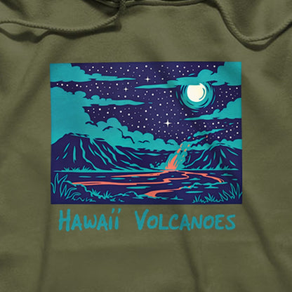 Hawaii Volcanoes at Night Hoodie