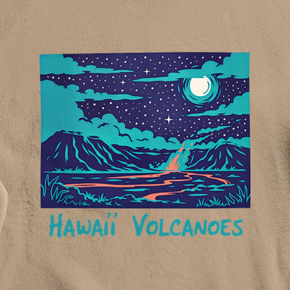 Hawaii Volcanoes at Night Crewneck Sweatshirt