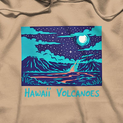 Hawaii Volcanoes at Night Hoodie