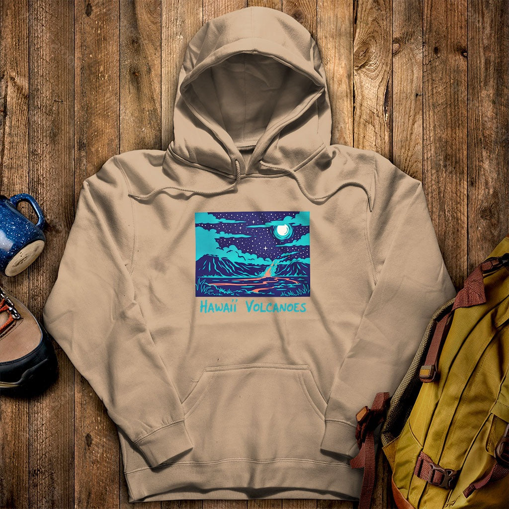 Hawaii Volcanoes at Night Hoodie