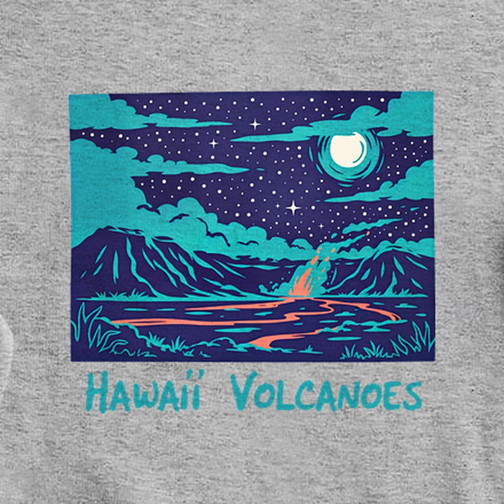 Hawaii Volcanoes at Night Crewneck Sweatshirt