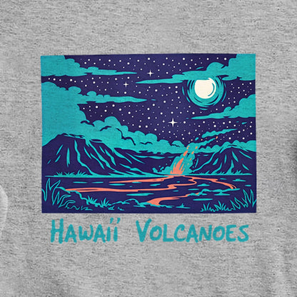 Hawaii Volcanoes at Night Crewneck Sweatshirt