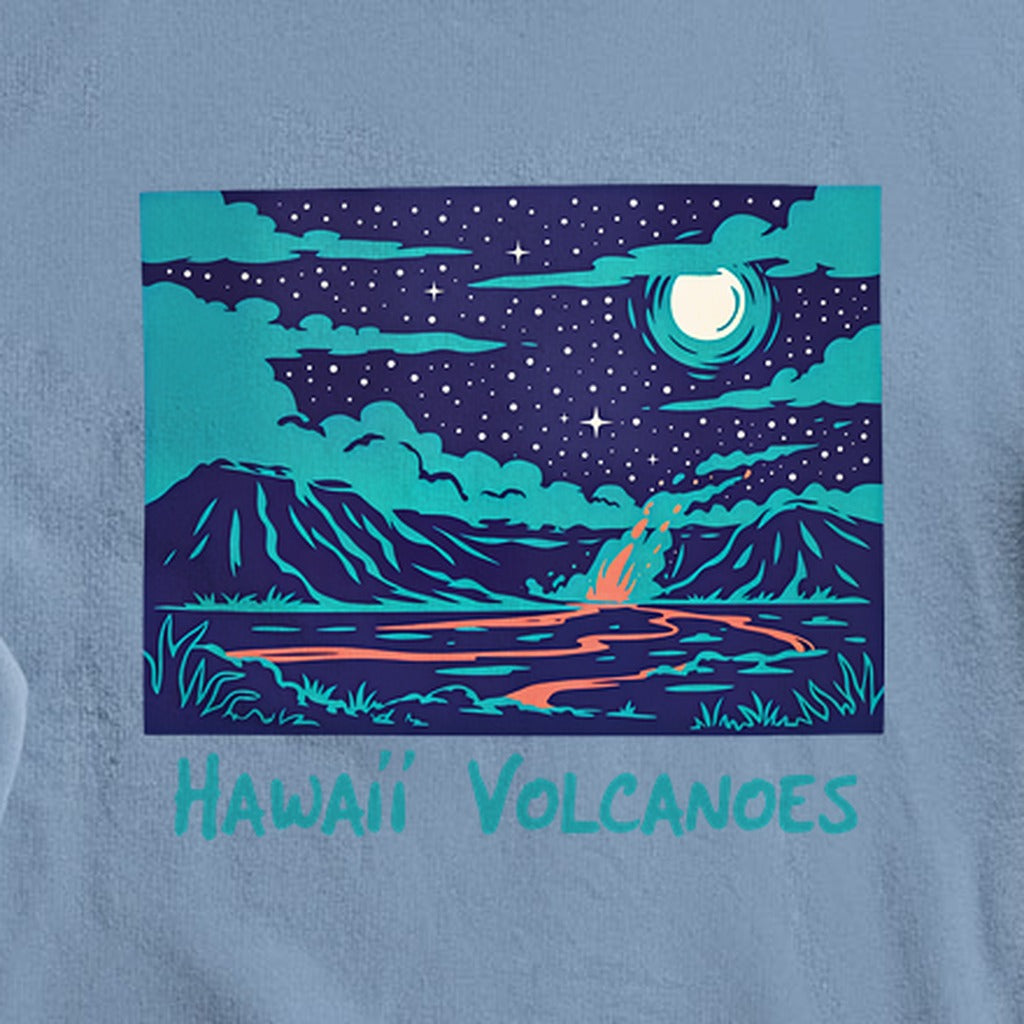 Hawaii Volcanoes at Night Crewneck Sweatshirt