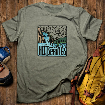 Hot Springs National Park T-Shirt Heather Military Green Adventure and Outdoors Themed T-Shirt